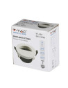 V-TAC GU10 Корпус Луна Полукръг Бяло + Черно - 8599 - 9