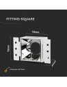 V-TAC Gu10 Корпус Квадрат Бяла Рамка + Рефлектор Хром - 8880 - 5