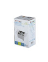 V-TAC Gu10 Корпус Квадрат Бяла Рамка + Рефлектор Хром - 8880 - 10
