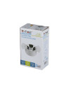 V-TAC Gu10 Корпус Кръг Бяла Рамка + Рефлектор Хром - 8879 - 15