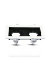 V-TAC 2хGU10 Корпус Квадрат Бял+Черен - 8877 - 4