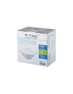 V-TAC GU10 Гипсова Отливка Мат Стъкло Кръг - 3692 - Цена | LEDs4economy 2