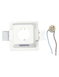 V-TAC GU10 Гипсова Отливка Мат Стъкло Квадрат - 3691 - Цена | LEDs4economy