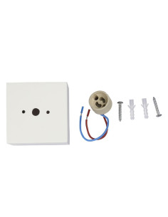 V-TAC GU10 Гипсова Отливка Квадрат С Алуминиев Ринг Бял - 3666 - Цена | LEDs4economy
