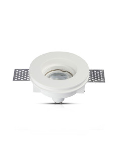 V-TAC GU10 Гипсова Отливка Кръг Бял - 3652 - Цена | LEDs4economy