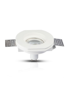 V-TAC GU10 Гипсова Отливка Кръг Бял - 3650 - Цена | LEDs4economy