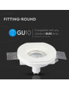 V-TAC GU10 Гипсова Отливка Кръг Бял - 3650 - 7