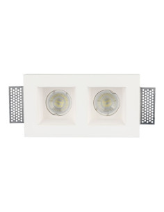 V-TAC 2*GU10 Гипсова Отливка Квадрат Бял - 3648 - Цена | LEDs4economy