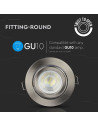 V-TAC GU10 Корпус Луна Кръг Сатен Никел - 3646 - 5