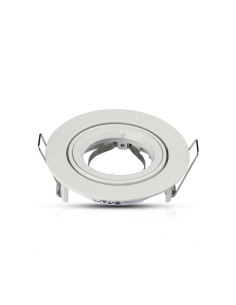 V-TAC GU10 Корпус Луна Кръг Бяла - 3645 - Цена | LEDs4economy