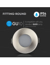 V-TAC GU10 Корпус Луна Кръг Мат ф84 Сатен Никел - 3614 - 4