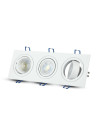 V-TAC 3*GU10 Корпус Луна Квадрат Бяла - 3609