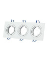 V-TAC 3*GU10 Корпус Луна Квадрат Бяла - 3609 - 2