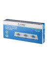 V-TAC 3*GU10 Корпус Луна Квадрат Бяла - 3609 - 7