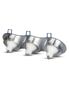 V-TAC 3*GU10 Корпус Луна Кръг Алуминий - 3604 - Цена | LEDs4economy