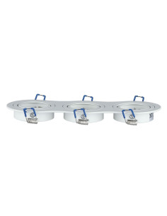 V-TAC 3*GU10 Корпус Луна Кръг Бяла - 3603 - Цена | LEDs4economy