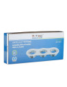 V-TAC 3*GU10 Корпус Луна Кръг Бяла - 3603 - 2