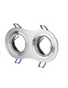 V-TAC 2*GU10 Корпус Луна Кръг Алуминий - 3602 - 7