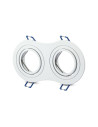 V-TAC 2*GU10 Корпус Луна Кръг Бяла - 3601 - 3