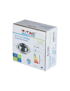 V-TAC GU10 Корпус Луна Кръг Променлив Ъгъл Сатен Никел - 3594 - Цена | LEDs4economy 2