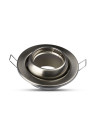 V-TAC GU10 Корпус Луна Кръг Променлив Ъгъл Сатен Никел - 3594 - 7