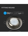 V-TAC GU10 Корпус Луна Кръг Променлив Ъгъл Сатен Никел - 3594 - 9