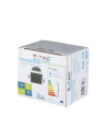 V-TAC GU10 Отливка Квадрат Бяло+Черно - 3165 - 4