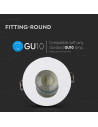 V-TAC GU10 Отливка Кръг Бяло+Хром - 3164 - 6