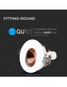 V-TAC GU10 Отливка Кръг Бяло+Розово Златоно - 3163 - 9