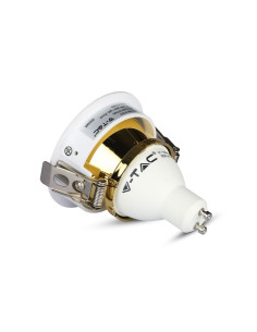 V-TAC GU10 Отливка Кръг Бяло+Златно - 3162 - Цена | LEDs4economy