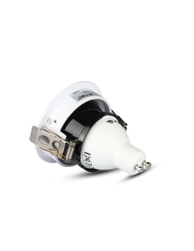 V-TAC GU10 Отливка Кръг Бяло+Черно - 3161 | Leds4economy.com