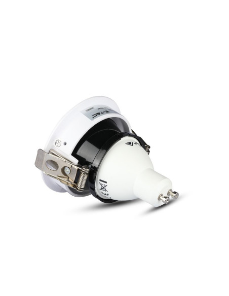 V-TAC GU10 Отливка Кръг Бяло+Черно - 3161 | Leds4economy.com