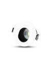 V-TAC GU10 Отливка Кръг Бяло+Черно - 3161 - 3