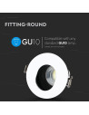 V-TAC GU10 Отливка Кръг Бяло+Черно - 3161 - 5