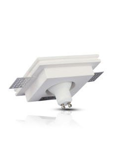 V-TAC GU10 Гипсова Отливка Квадрат Издадена Хромирано Дъно - 3149 - Цена | LEDs4economy
