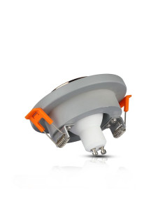 V-TAC GU10 Гипсова Отливка Сива Кръг Розово Златен Ринг - 3124 - Цена | LEDs4economy
