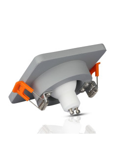 V-TAC GU10 Гипсова Отливка Квадрат Сиво с Розово Златен Ринг - 3118 - Цена | LEDs4economy