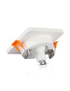 V-TAC GU10 Гипсова Отливка Квадрат Бяло с Розово Златен Ринг - 3117 - Цена | LEDs4economy