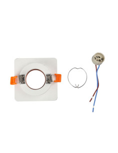 V-TAC GU10 Гипсова Отливка Квадрат Бяло с Розово Златен Ринг - 3117 - Цена | LEDs4economy 2