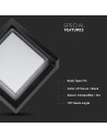V-TAC 6W LED Стенна Лампа 3000К Черна Квадрат Полу Периферия - 218610 - 8