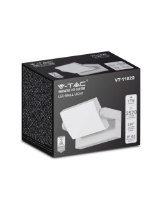 V-TAC 20W LED Стенна Лампа Бяла 3000К IP65 - 2934 - Цена | LEDs4economy 2