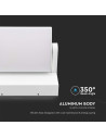 V-TAC 20W LED Стенна Лампа Бяла 3000К IP65 - 2934 - 5