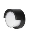 V-TAC 7W LED Стенна Лампа 3000К Черна Кръгла Полу Периферия - 218609