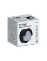 V-TAC 7W LED Стенна Лампа 3000К Черна Кръгла Полу Периферия - 218609 - 6