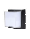 V-TAC 12W LED Стенна Лампа 3000К Черна Квадрат - 218543