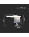 V-TAC 17W LED Стенна Лампа Сензор Черна Квадрат 3000К IP65 - 2948 - 5
