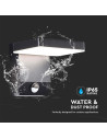 V-TAC 17W LED Стенна Лампа Сензор Черна Квадрат 3000К IP65 - 2948 - 8