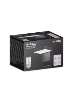 V-TAC 17W LED Стенна Лампа Черна Квадрат 4000К IP65 - 2945 - Цена | LEDs4economy 2