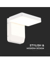 V-TAC 17W LED Стенна Лампа Бяла Квадрат 4000К IP65 - 2943 - 2