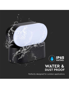 V-TAC 5W Стенна Лампа Черна IP65 Подвижна 3000К - 218288 - Цена | LEDs4economy 2